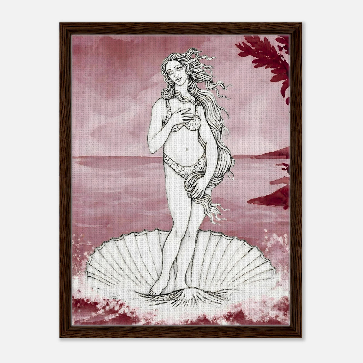 Aphrodite's Bikini framed canvas by Hazelune, image 3