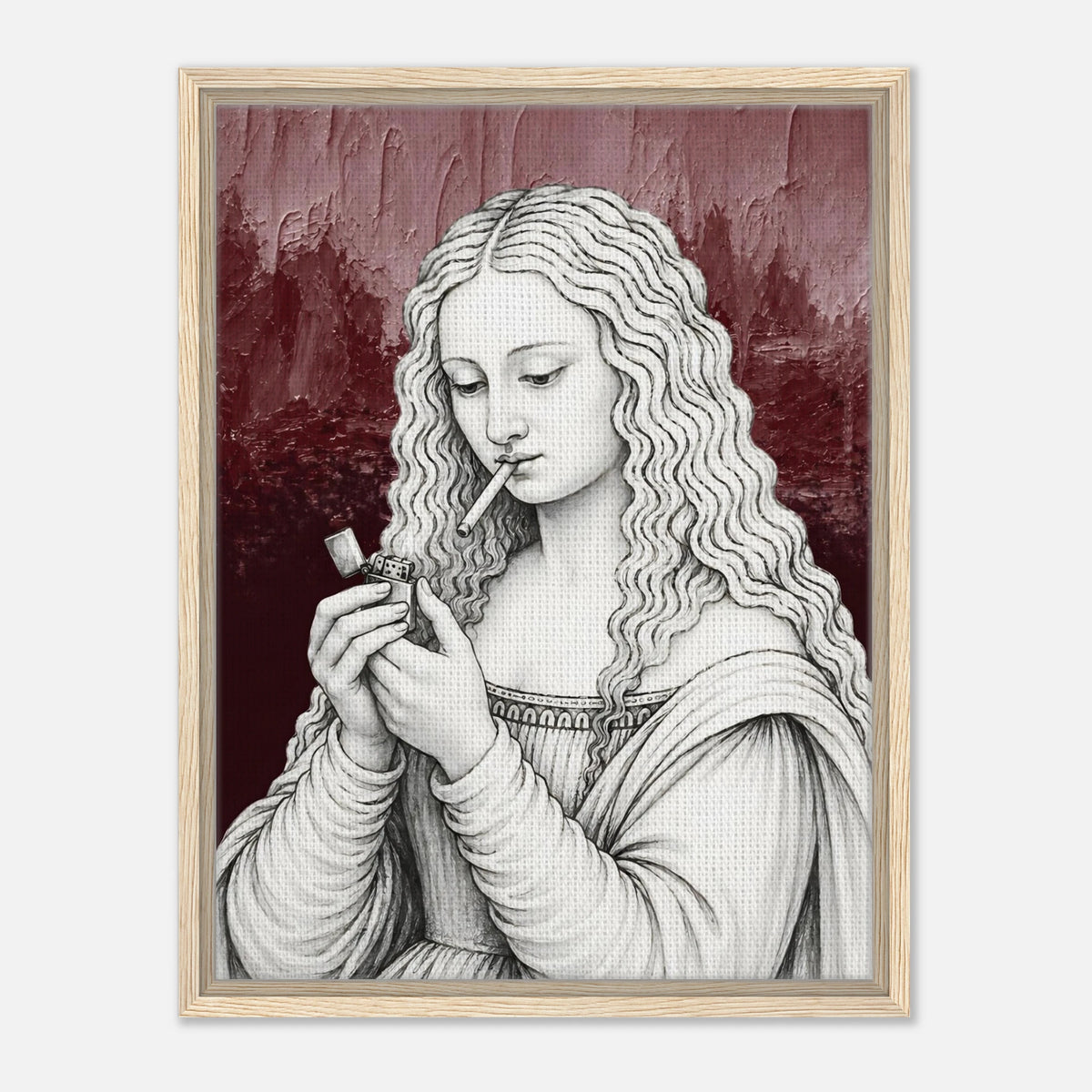 Mona Lisa Needs a Break framed canvas by Hazelune, image 7
