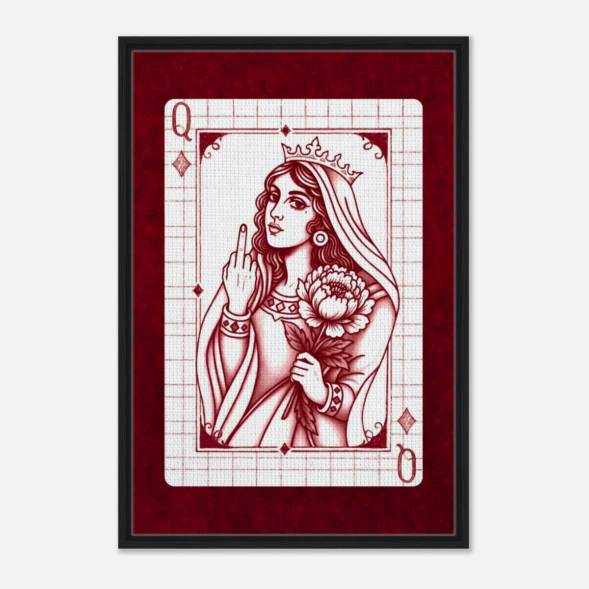 F*ck You Queen framed canvas by Hazelune, image 1