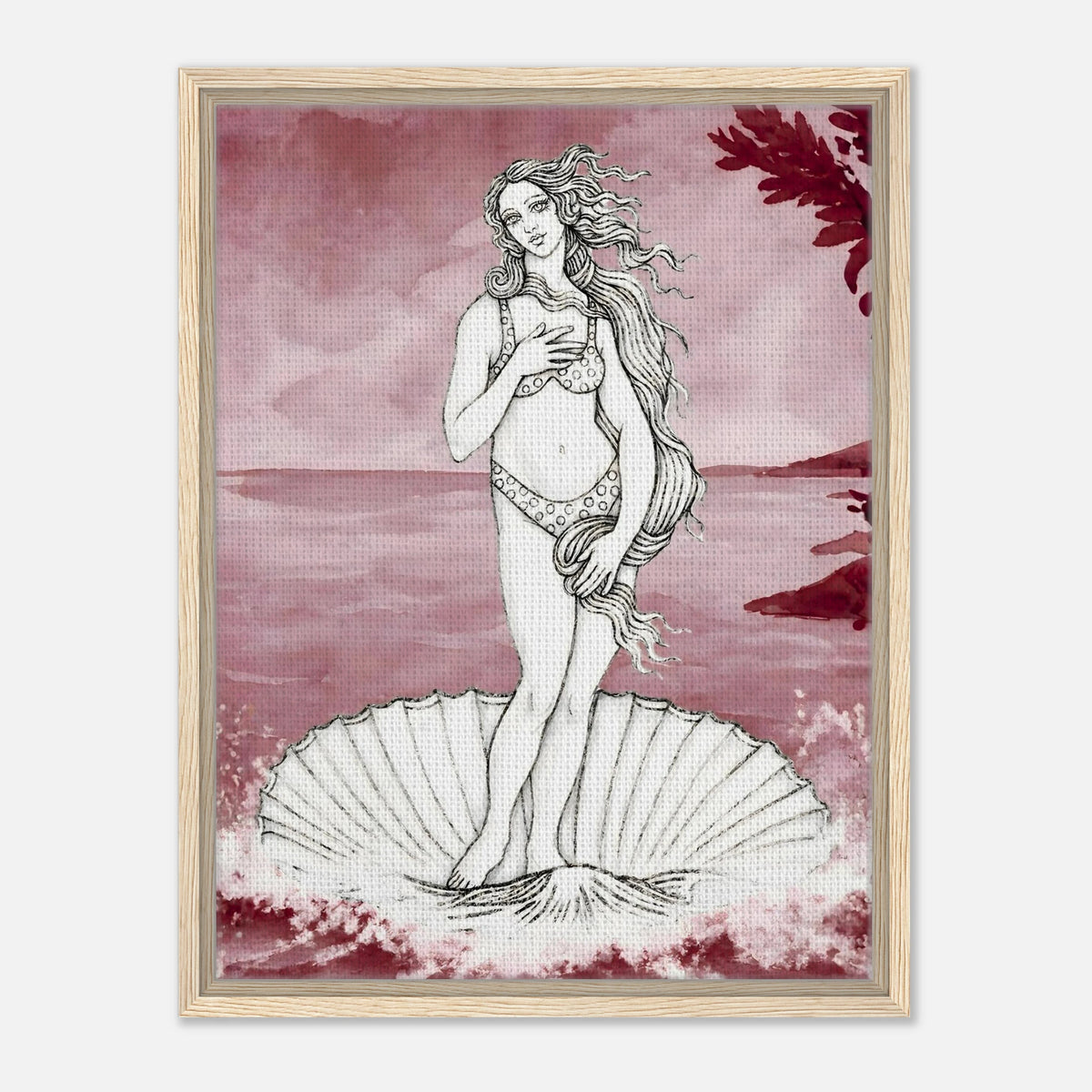 Aphrodite's Bikini framed canvas by Hazelune, image 4