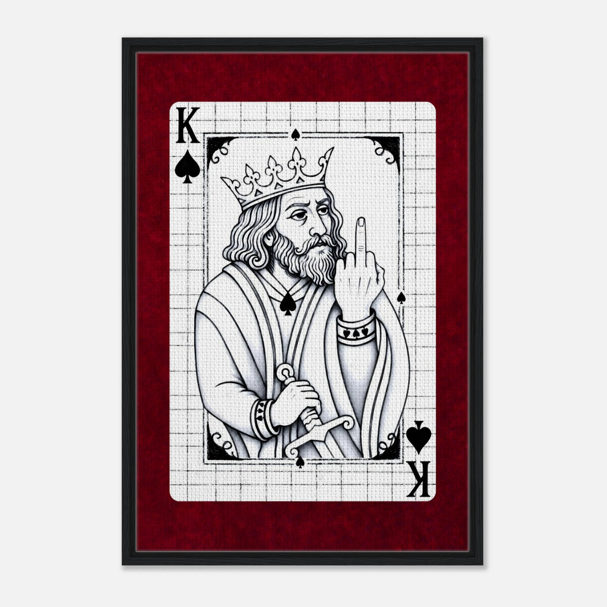 F*ck It King framed canvas by Hazelune, image 1