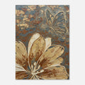 Flutter earthy botanical art print inspired by textured impasto painting by Hazelune