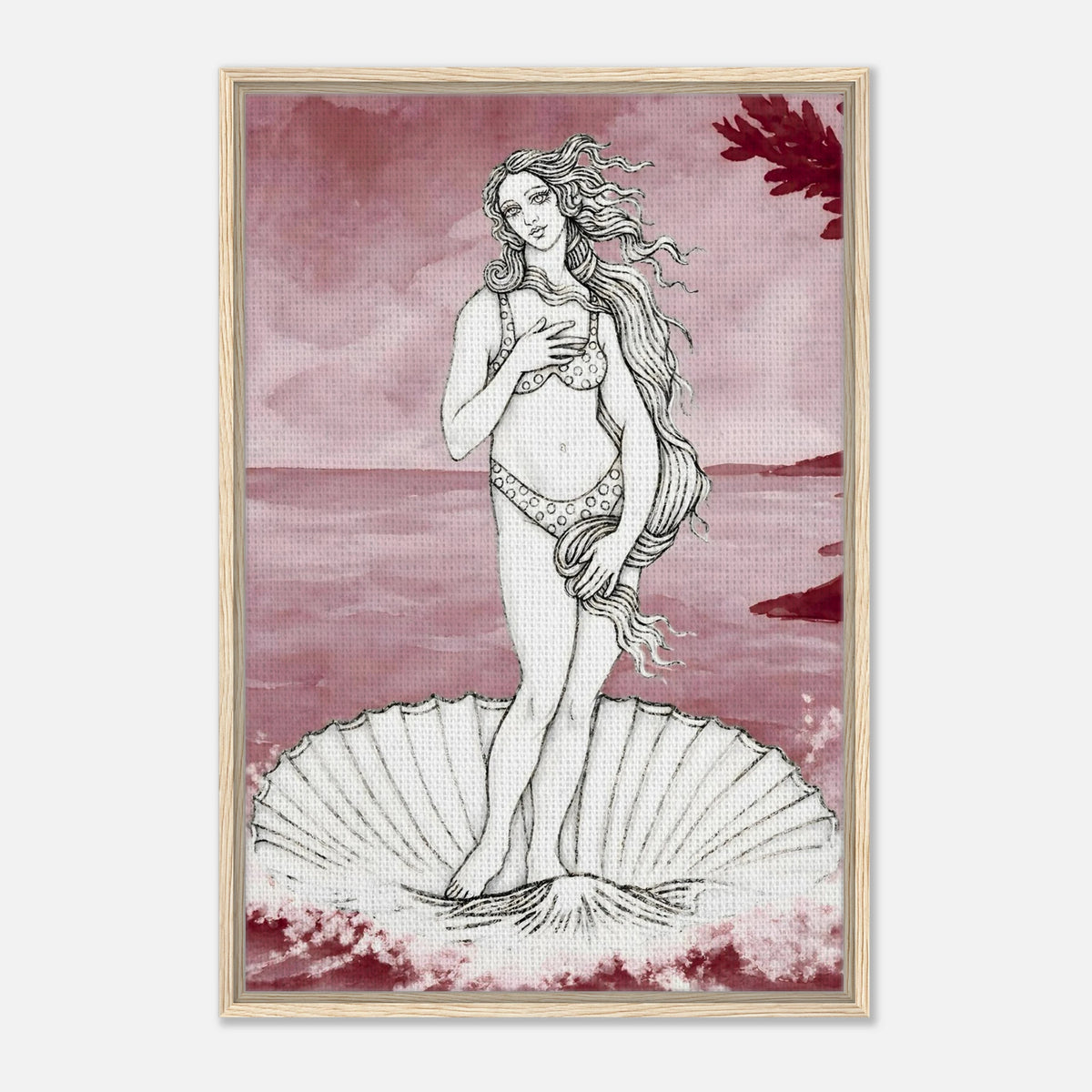 Aphrodite's Bikini framed canvas by Hazelune, image 6