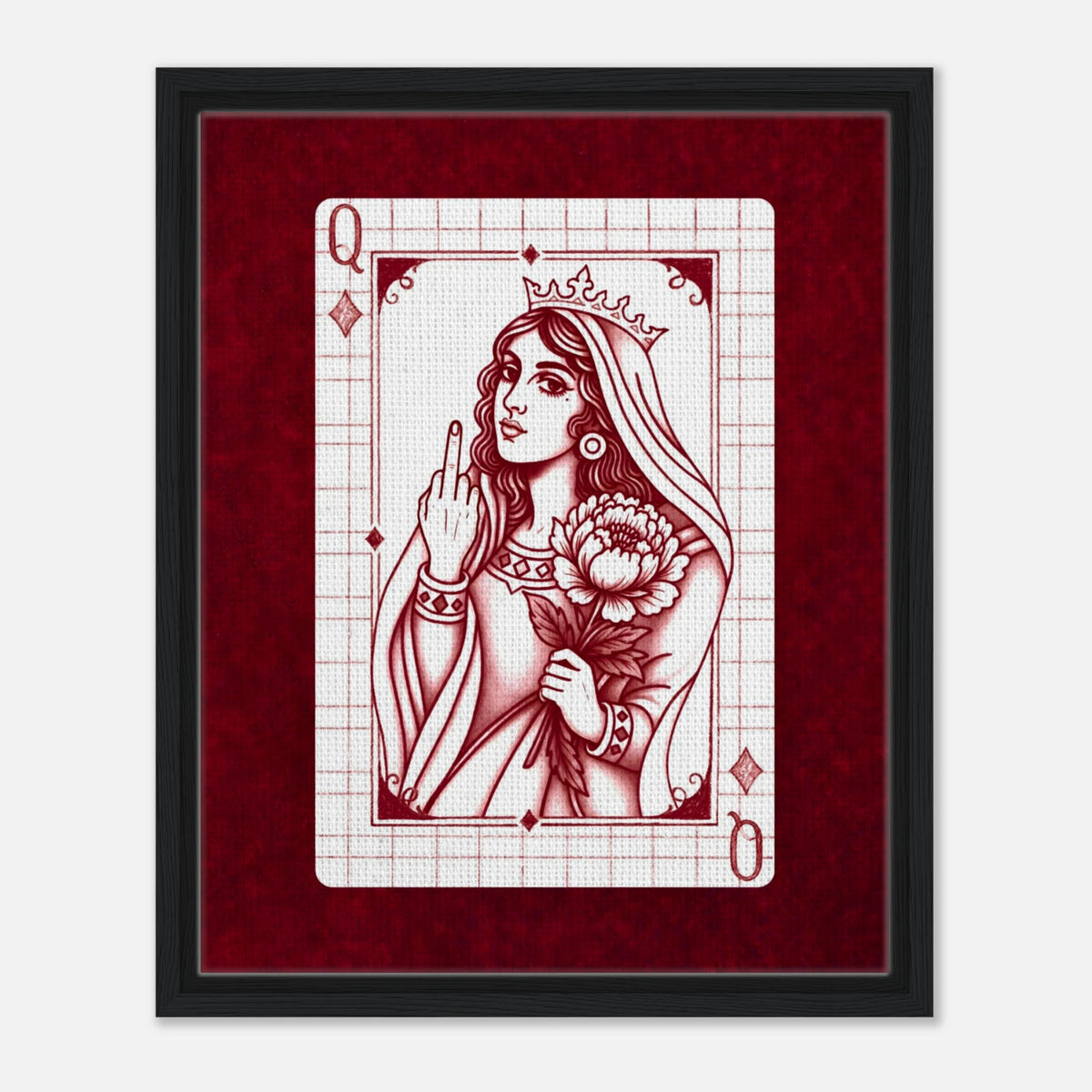F*ck You Queen framed canvas by Hazelune, image 2