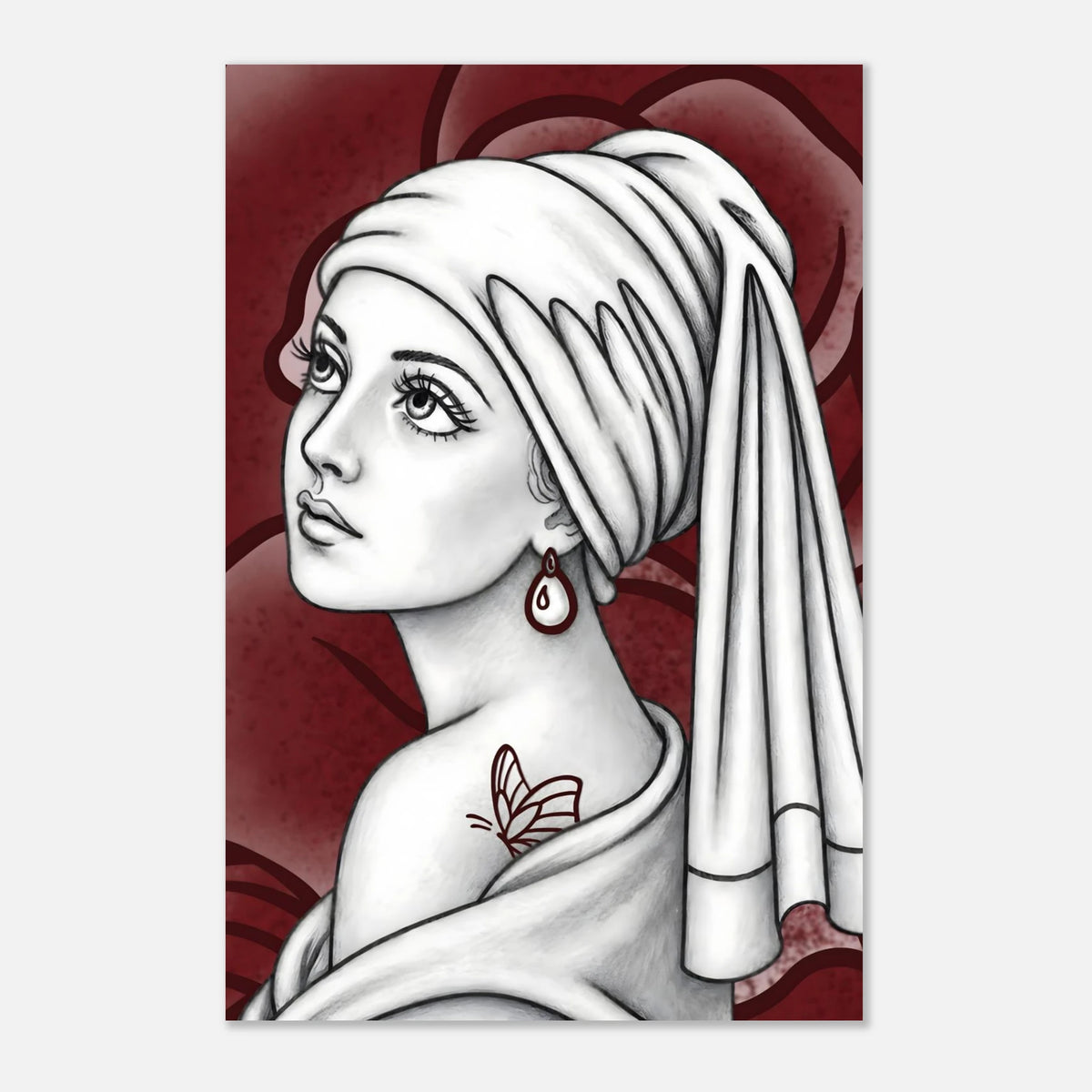 Girl with a Butterfly Tattoo print by Hazelune, image 6