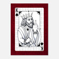 F*ck It King irreverent vintage playing card art print by Hazelune