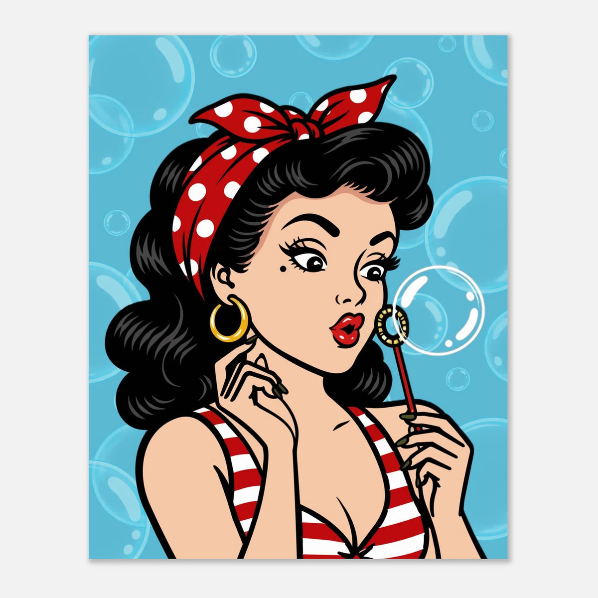 Bubble Blowing Baby print by Hazelune, image 2