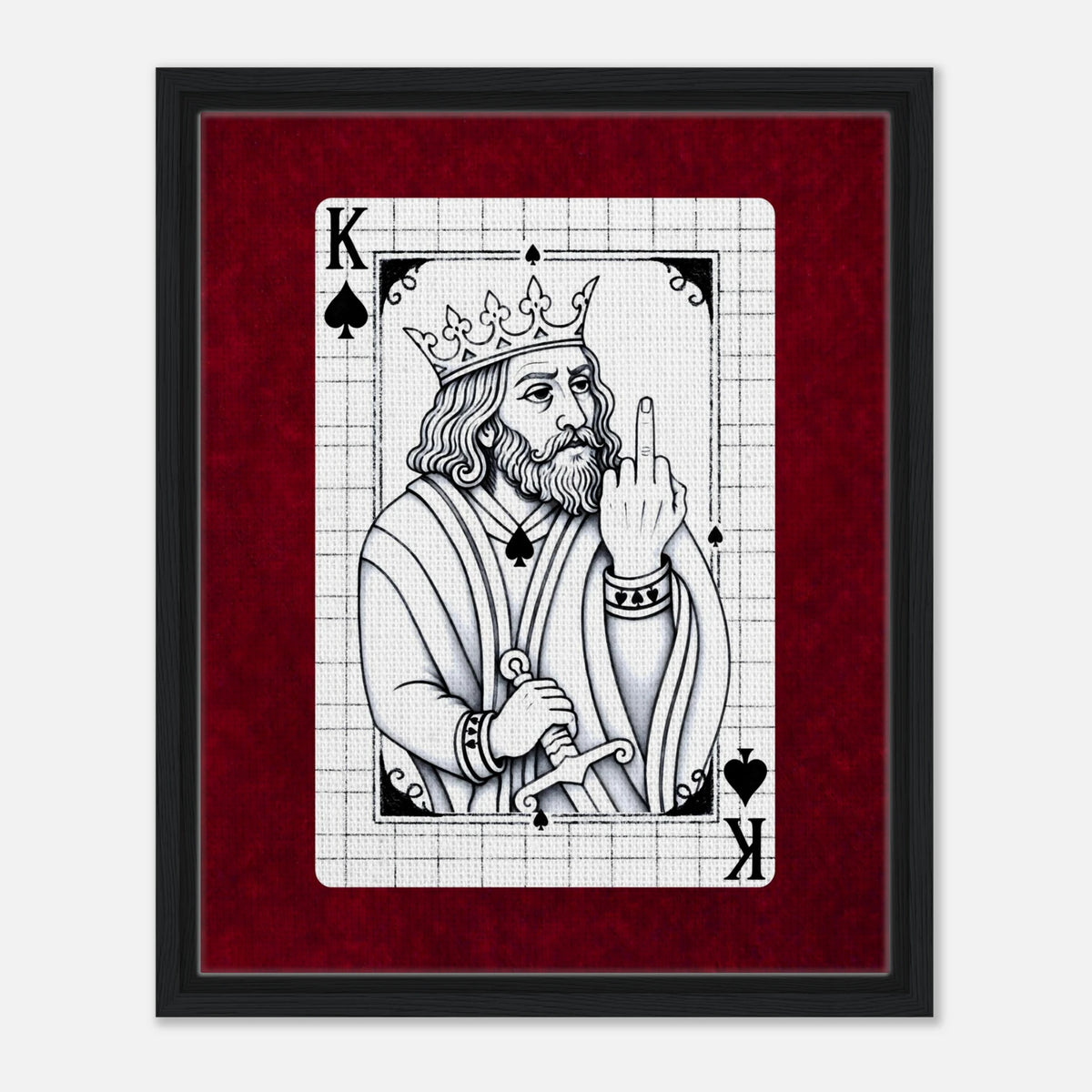 F*ck It King framed canvas by Hazelune, image 4