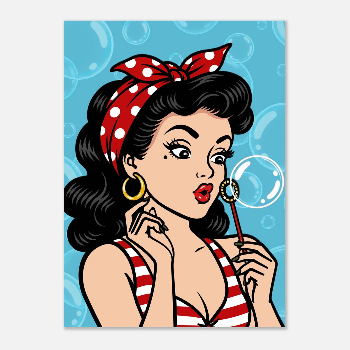Bubble Blowing Baby print by Hazelune, image 1