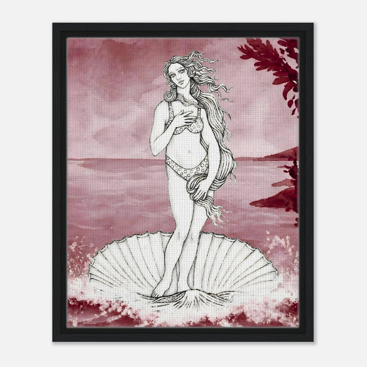 Aphrodite's Bikini framed canvas by Hazelune, image 5