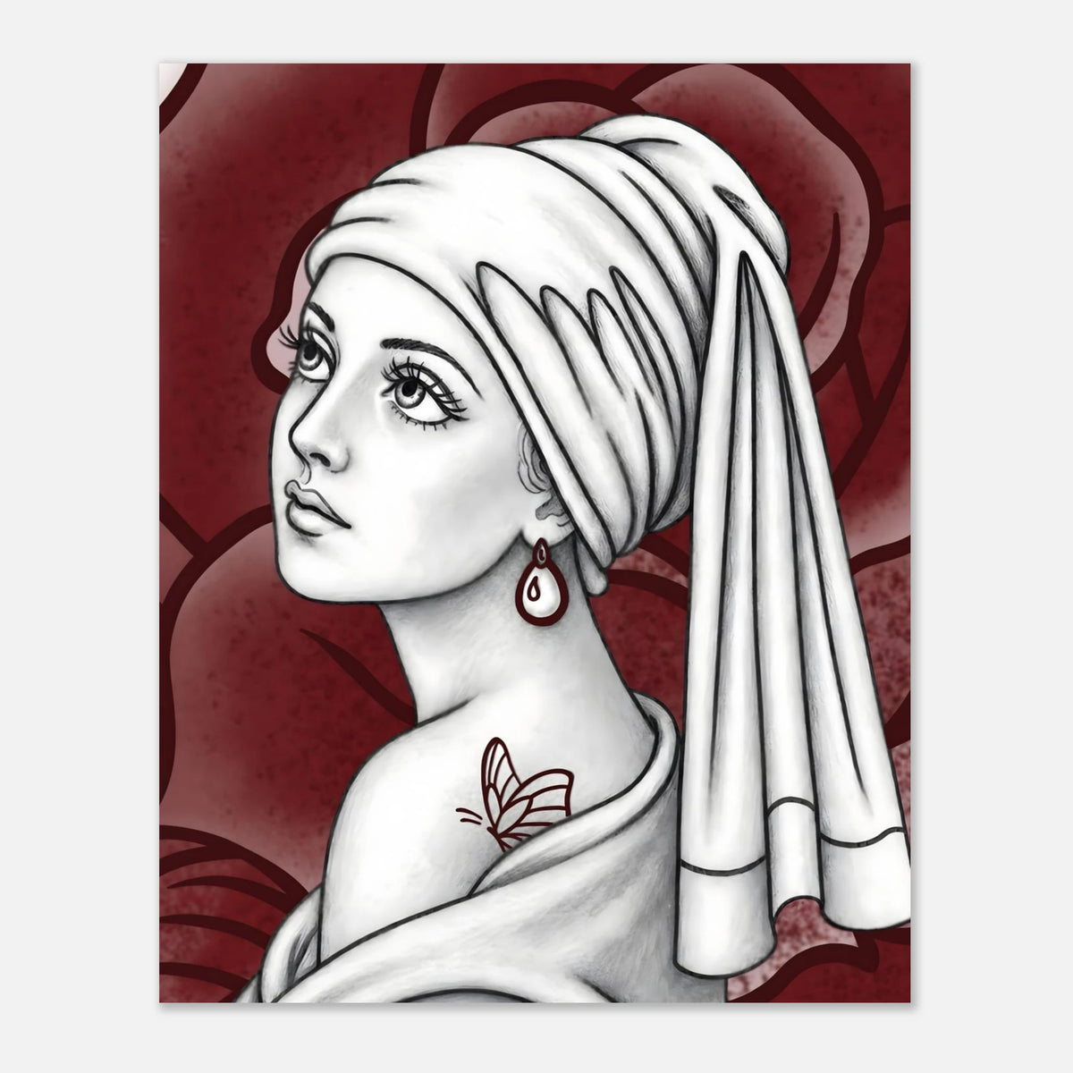 Girl with a Butterfly Tattoo print by Hazelune, image 5