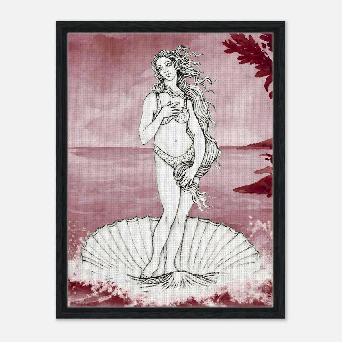 Aphrodite's Bikini framed canvas by Hazelune, image 8