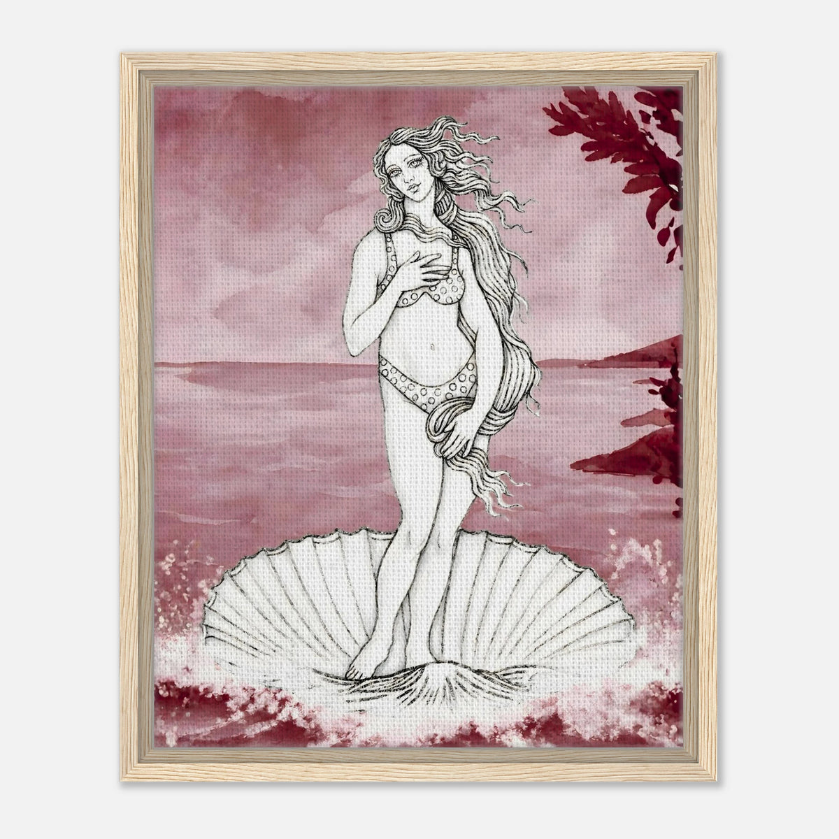Aphrodite's Bikini framed canvas by Hazelune, image 2