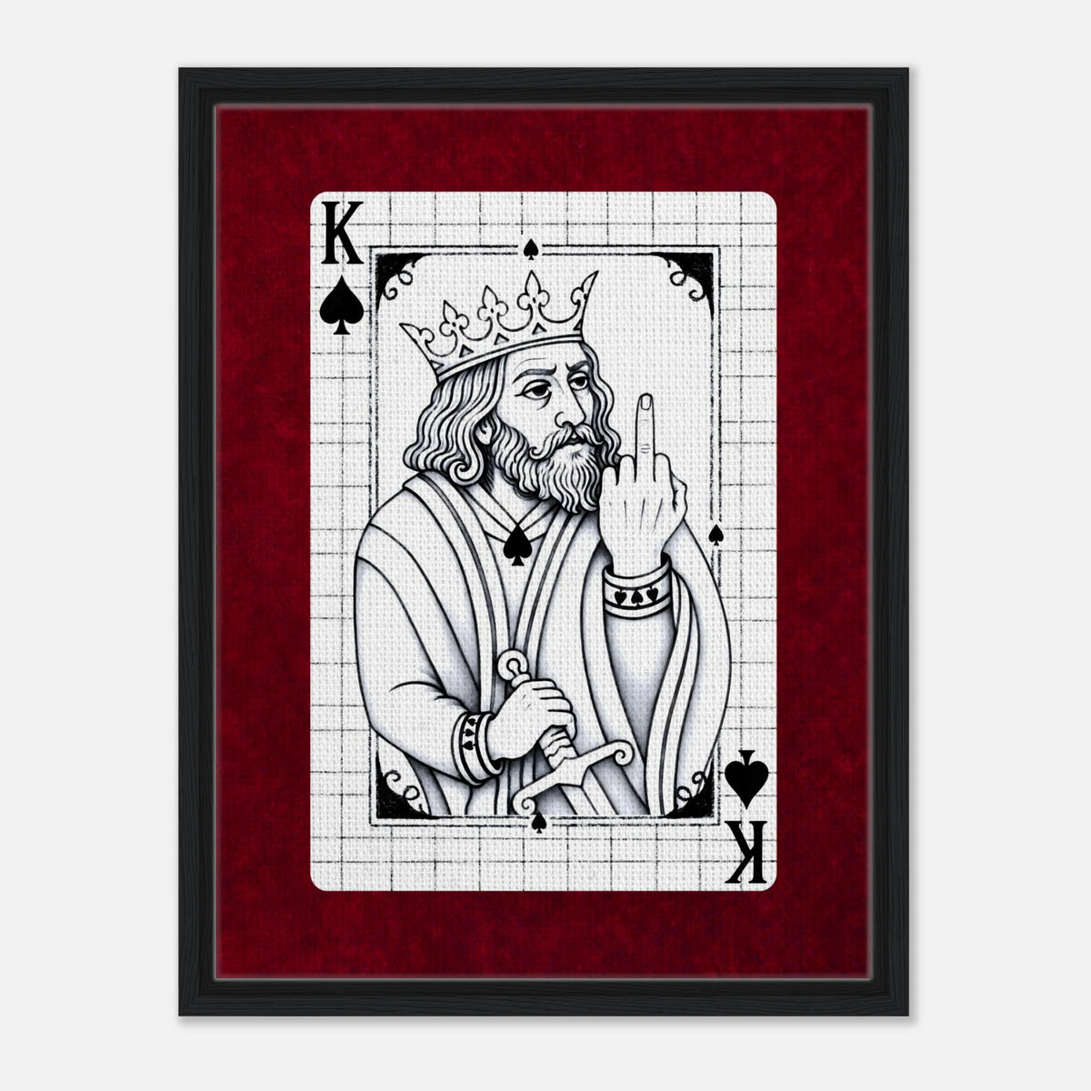 F*ck It King framed canvas by Hazelune, image 2